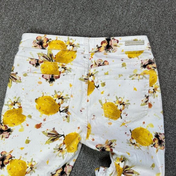 Pilcro Anthropologie Lemon Grove High-Rise Cropped Bootcut Jeans Yellow Size 26 - Picture 9 of 9